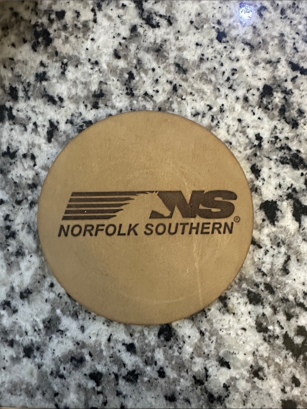 Norfolk Southern leather coaster